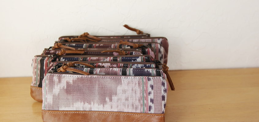 ikat and leather