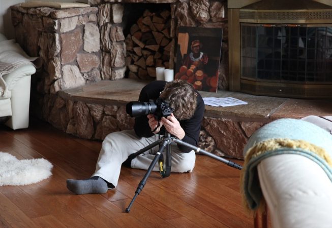 The photographer at work, shooting for our feature in Country Living Magazine