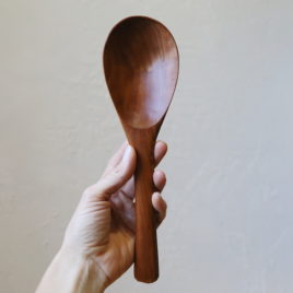 Hand Carved Cherry Cooking Spoon