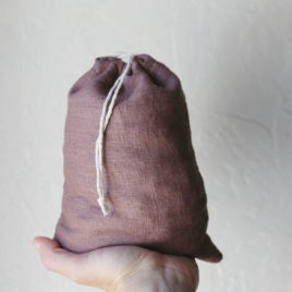 Quart Sack, Rose Linen